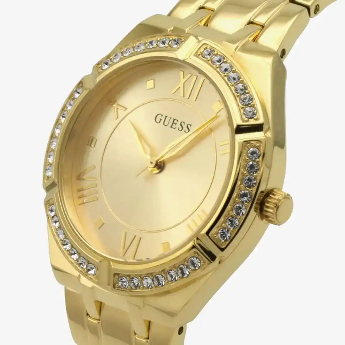 Montre Guess GW0033L2 en acier inoxydable doré avec lunette ornée de strass Guess