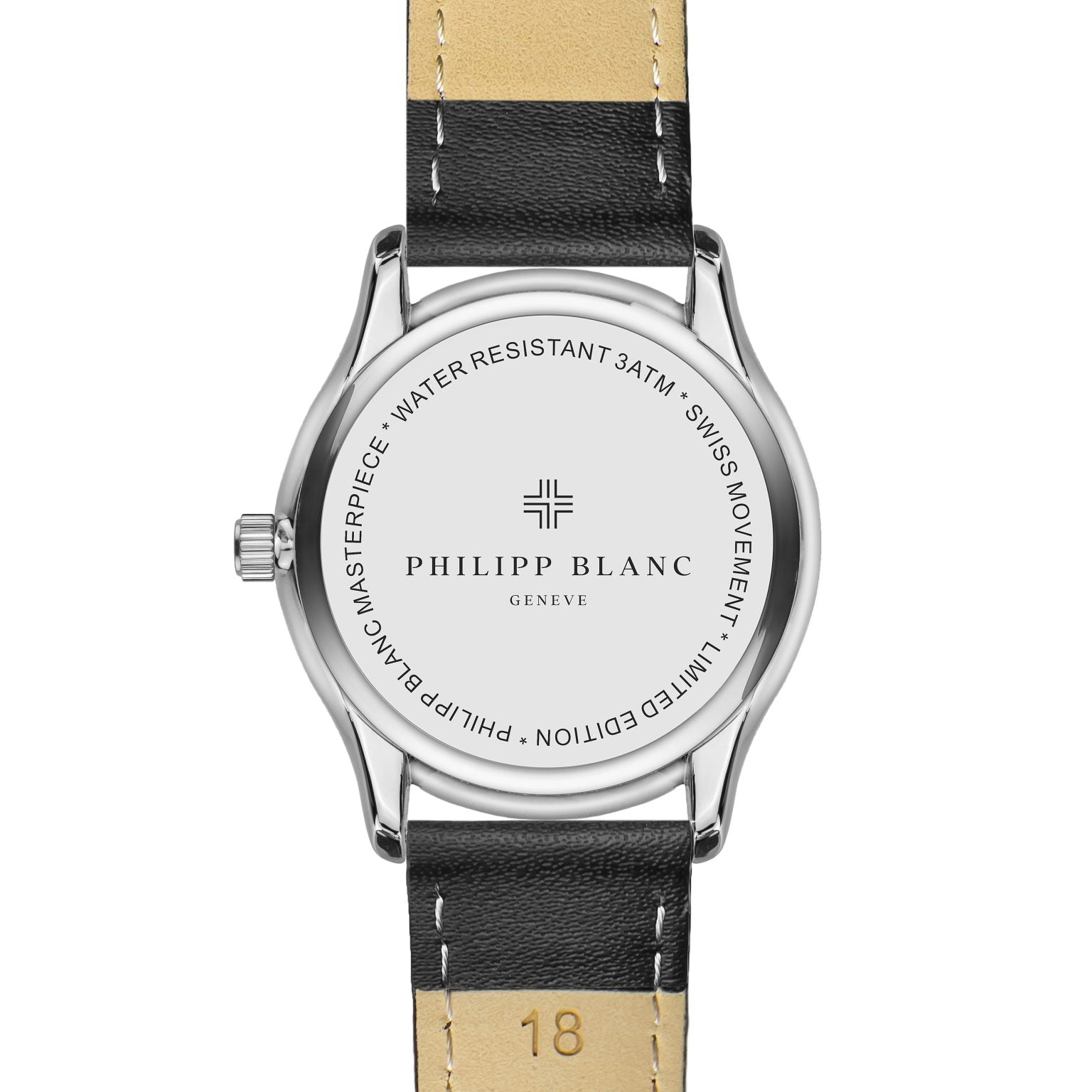 Montre à quartz en cuir - Noir et argenté PC9-S010S