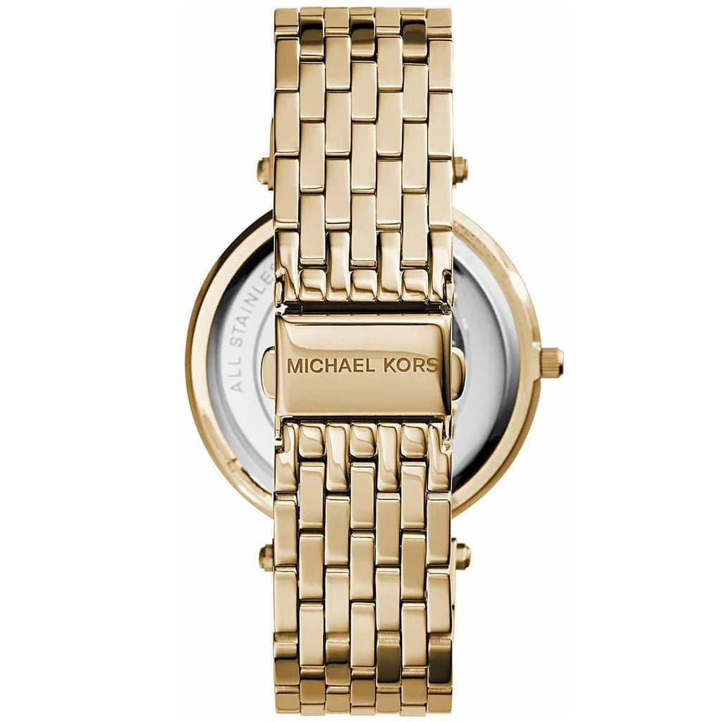 Montre Michael Kors MK3398 Acier Doré Jaune et Lunette Sertie de Strass Michael Kors