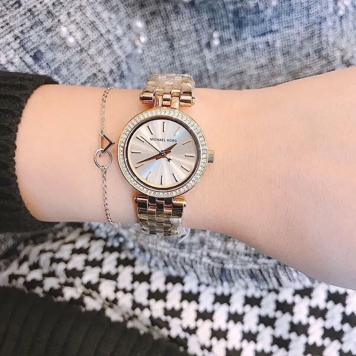 Michael Kors Darci Montre à cadran doré et bracelet en acier doré 3430
