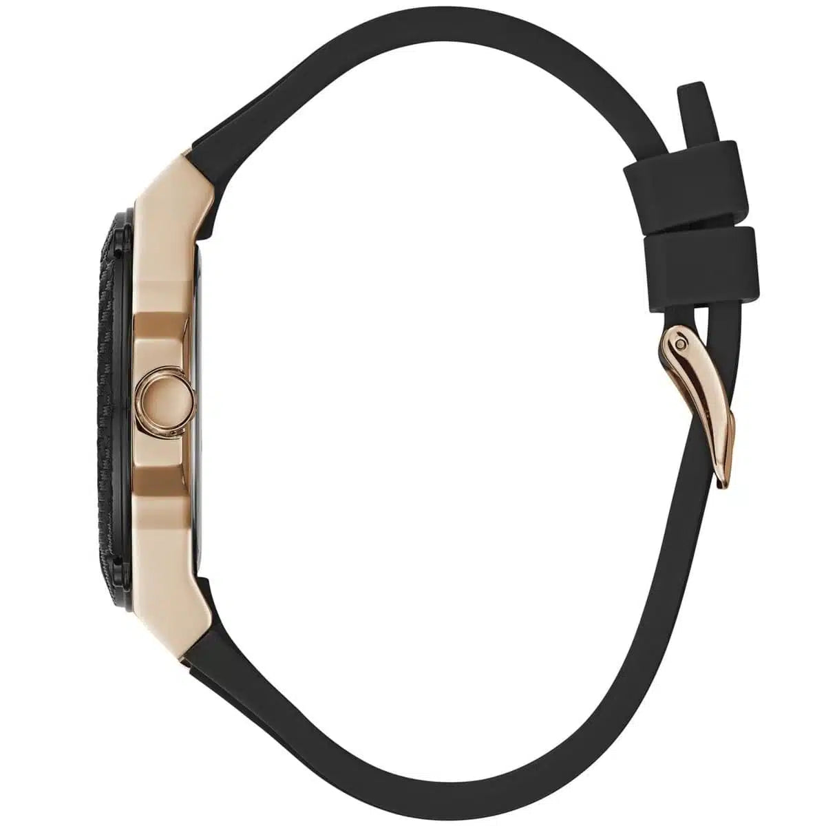 Montre Femme Guess Zena W1094L6 bracelet silicone noir cadran noir multifonction
