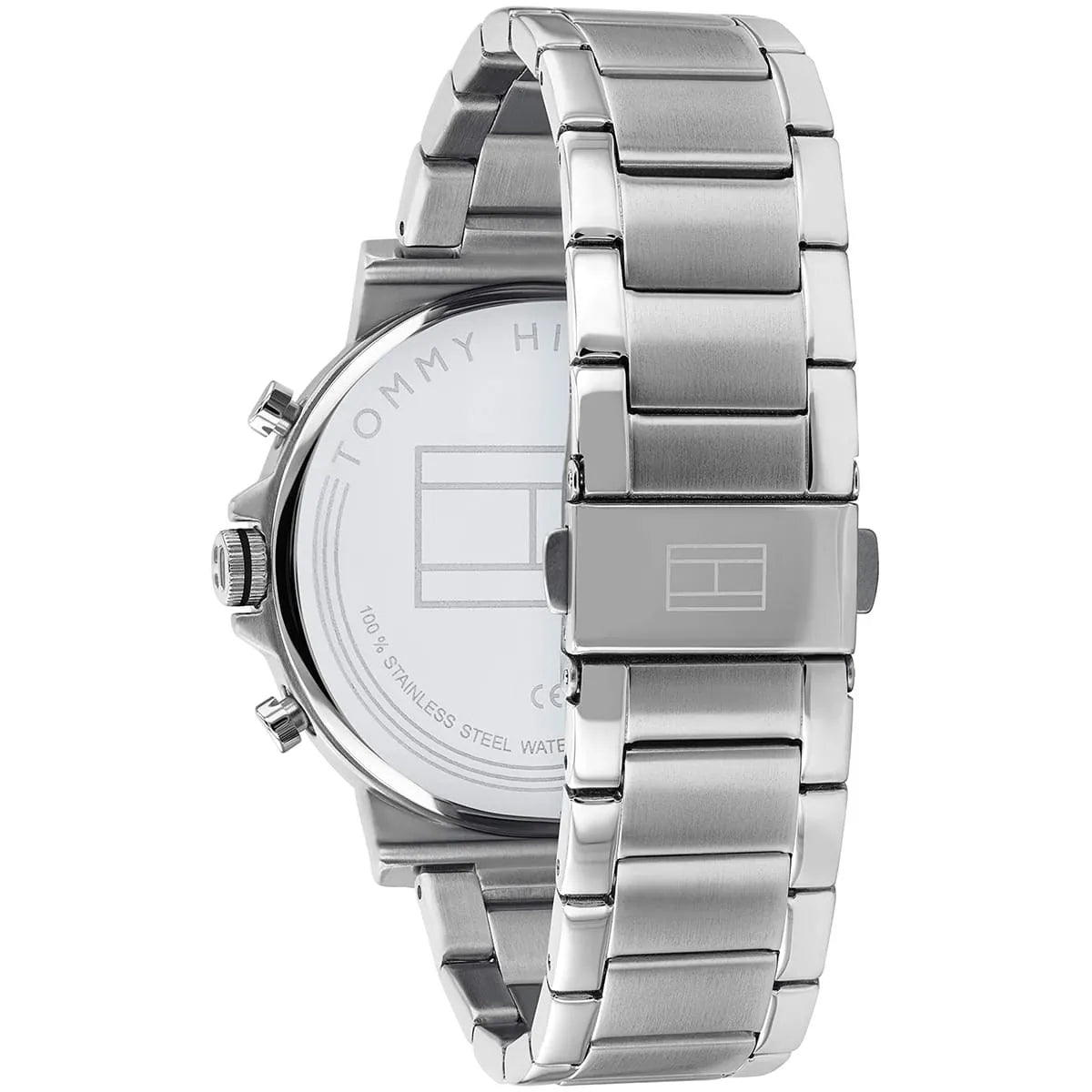 Montre Tommy Hilfiger Daniel avec cadran noir et bracelet en acier argenté 1710413