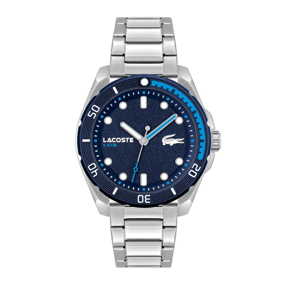 Montre Lacoste 2011286 Finn en Acier Inoxydable Argenté et Cadran Bleu 2011286