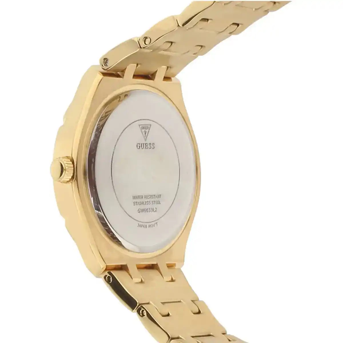 Montre Guess GW0033L2 en acier inoxydable doré avec lunette ornée de strass Guess