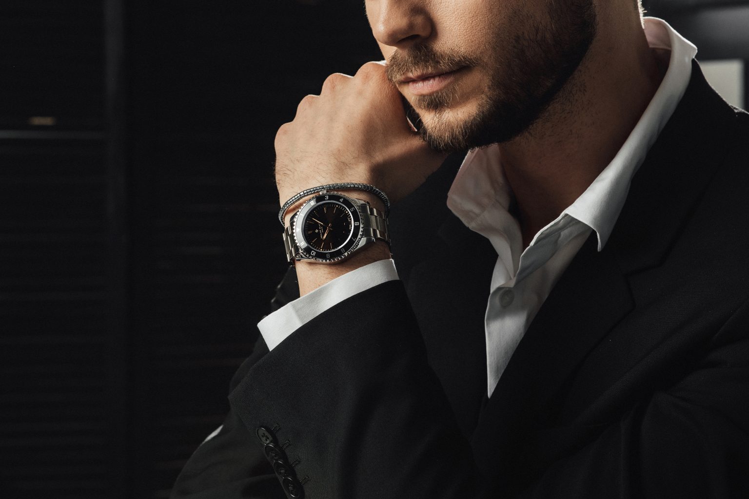 Montre à quartz en acier inoxydable