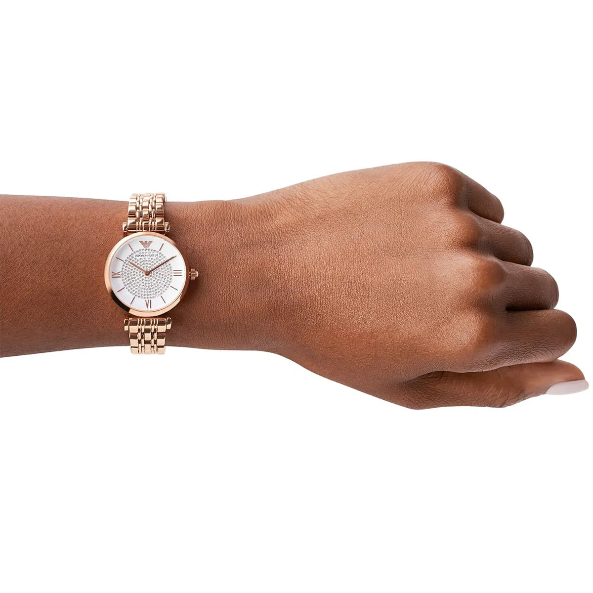 Montre Emporio Armani AR11244 Gianni T-Bar en métal doré rose 11244