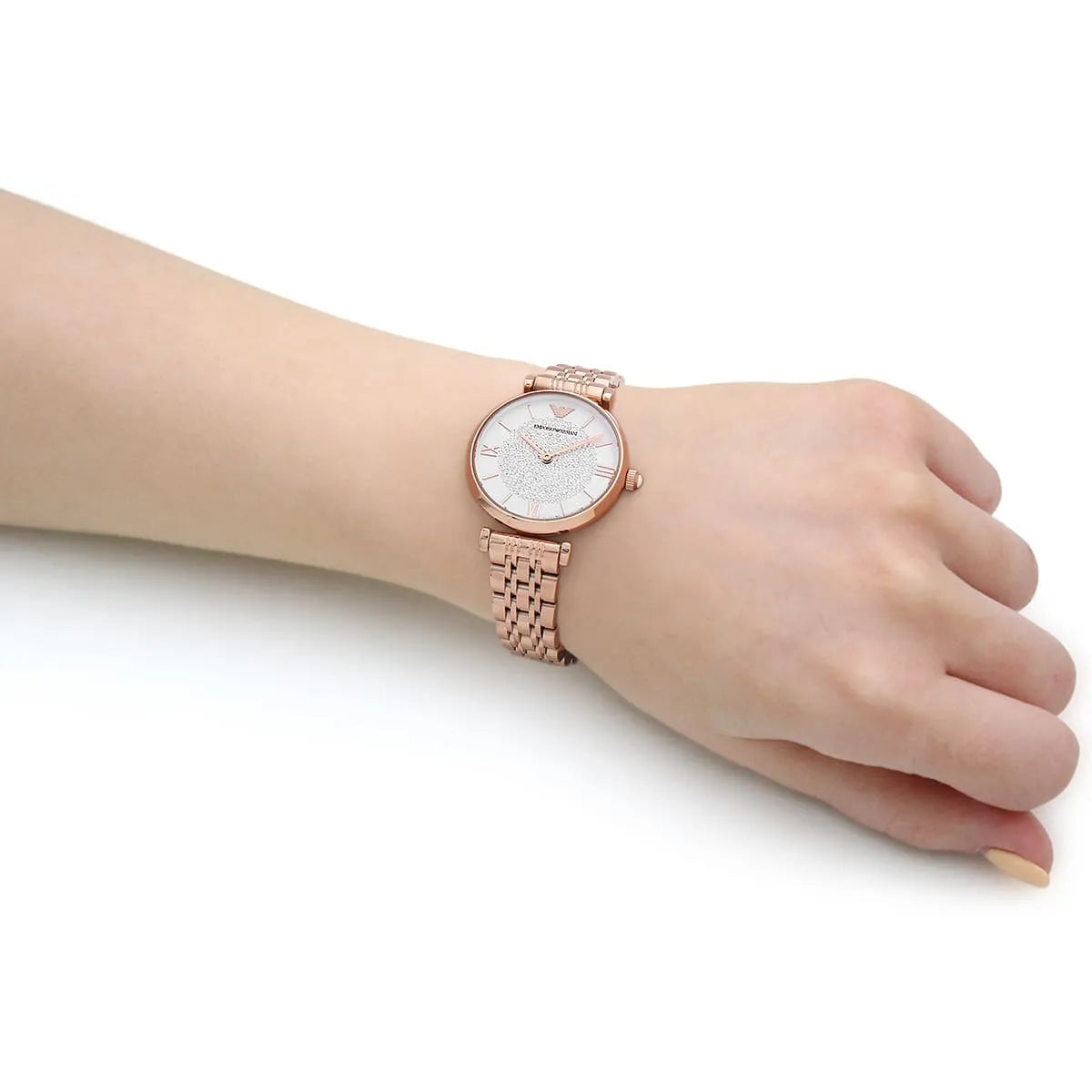 Montre Emporio Armani AR11244 Gianni T-Bar en métal doré rose 11244
