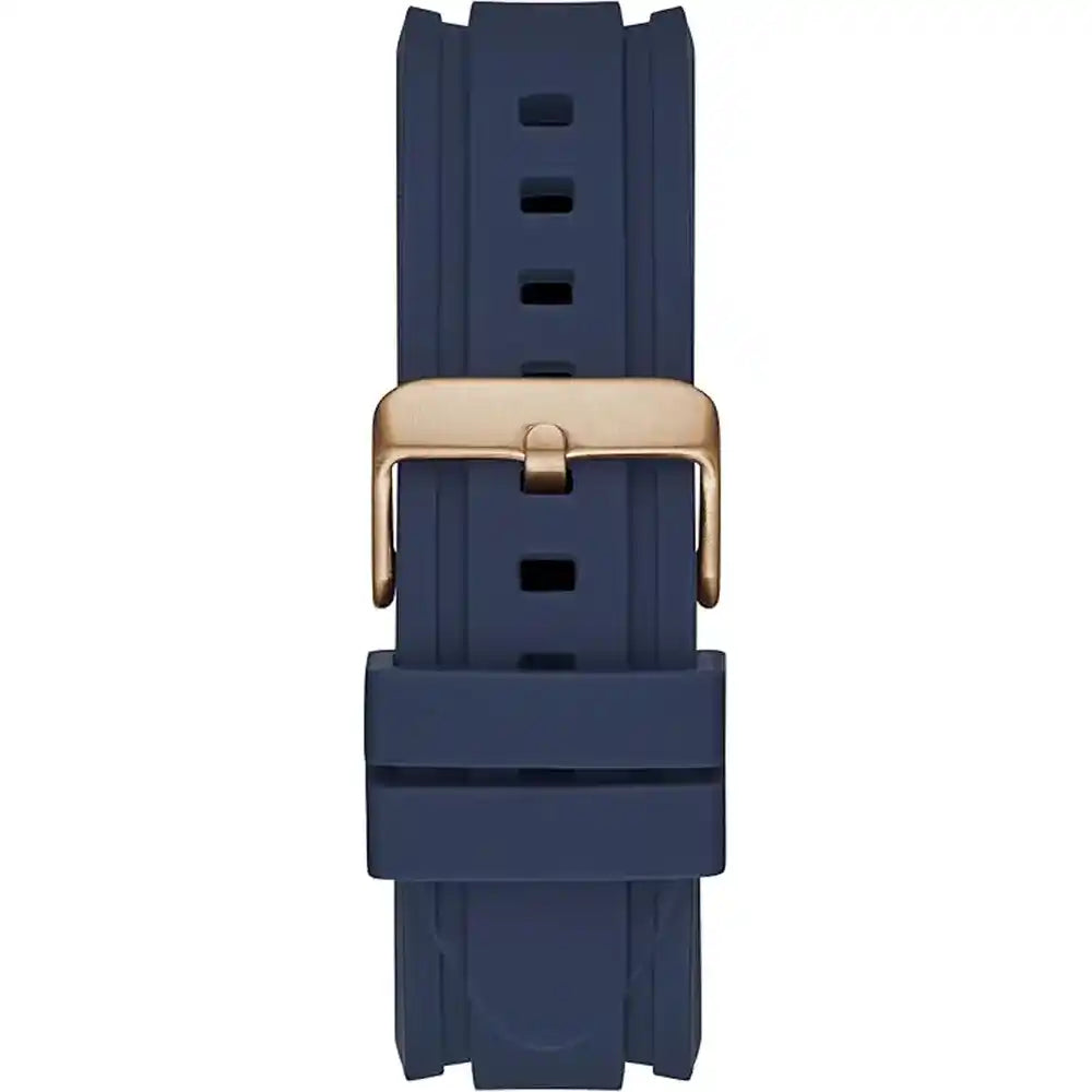 Montre Homme Guess GW0211G4 Cadran bleu bracelet en silicone bleu multifonction Guess