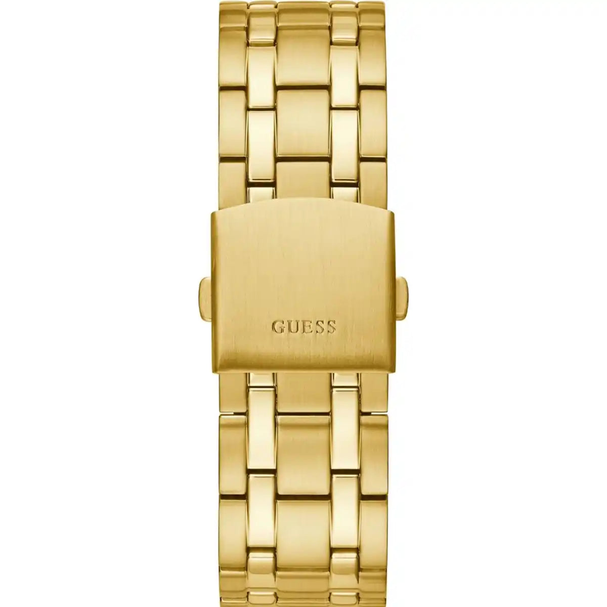 Montre Homme Guess Doré 44mm Boîtier GW0260G2 Cadran Noir Bracelet en Acier Inoxydable Doré Multifonction Guess